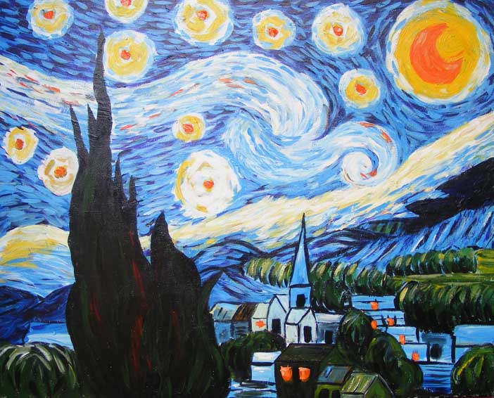  Lukisan  Starry  Night  Karya Vincent Van  Gogh  Cikimm com